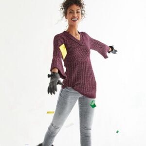 CAbi Chime  Pullover Cable Knit  Sweater